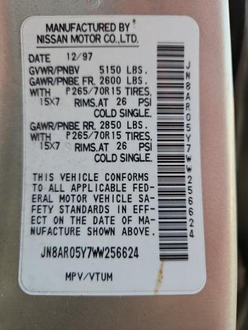 JN8AR05Y7WW256624 - 1998 NISSAN PATHFINDER LE GOLD photo 13