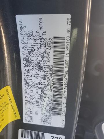 3TMJU4GN3EM162470 - 2014 TOYOTA TACOMA DOUBLE CAB PRERUNNER GRAY photo 13