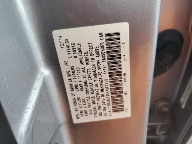 19UUB3F50FA003310 - 2015 ACURA TLX TECH Gümüş foto 12