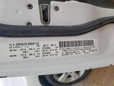 1C6RD6KT6CS194099 - 2012 DODGE RAM 1500 ST WHITE photo 12