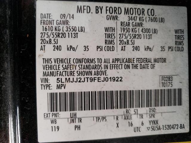 5LMJJ2JT9FEJ01922 - 2015 LINCOLN NAVIGATOR 黑色 照片 13