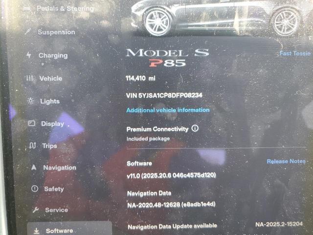 5YJSA1CP8DFP08234 - 2013 TESLA MODEL S 灰色 照片 9