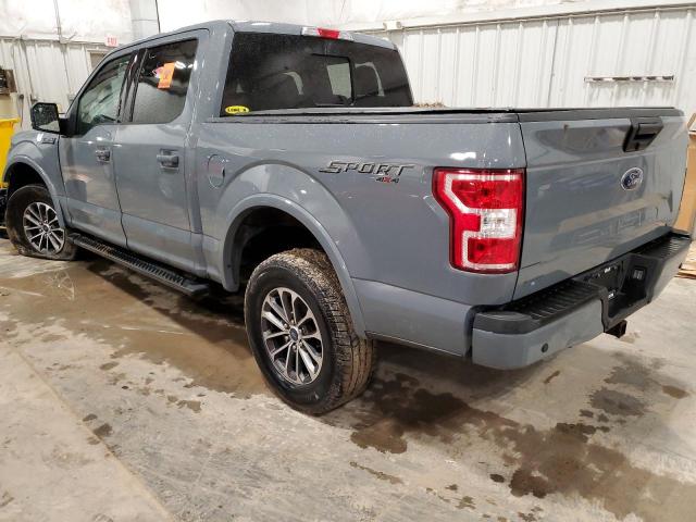 1FTEW1E45KFC42594 - 2019 FORD F150 SUPERCREW GRAY photo 2