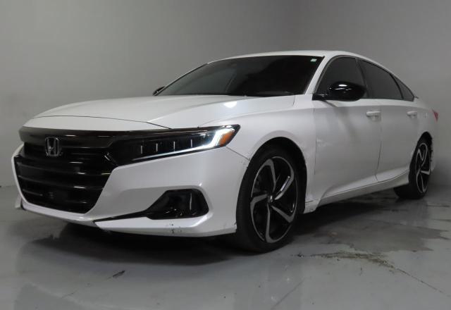 1HGCV1F34MA088896 - 2021 HONDA ACCORD SPORT WHITE photo 2