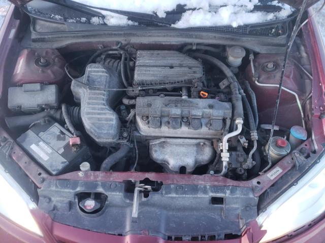 2HGES163X5H011857 - 2005 HONDA CIVIC DX VP أحمر صورة 11