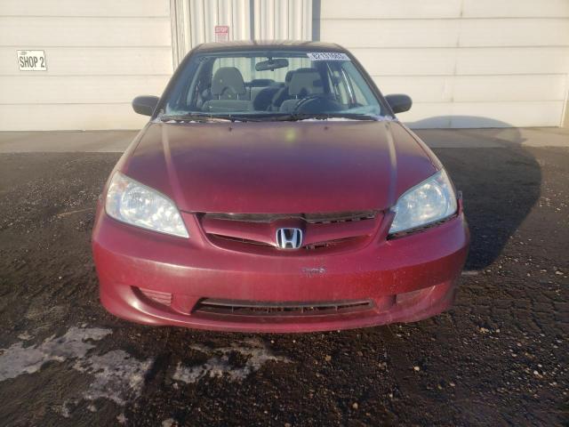 2HGES163X5H011857 - 2005 HONDA CIVIC DX VP أحمر صورة 5