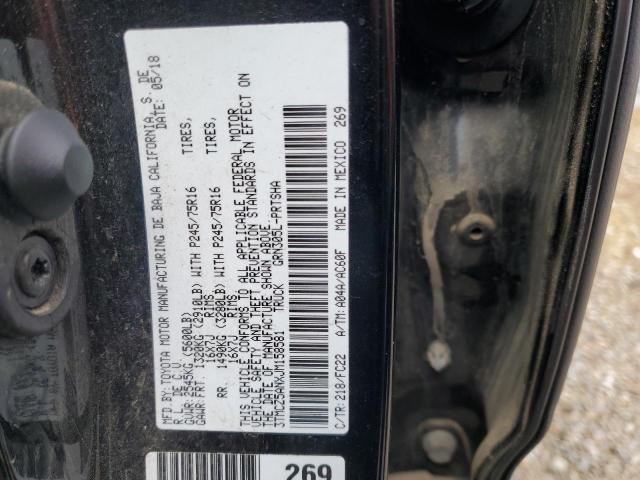 3TMCZ5ANXJM158581 - 2018 TOYOTA TACOMA DOUBLE CAB 黑色 照片 12