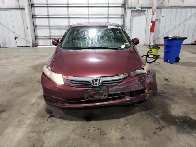 2HGFB2F85CH532794 - 2012 HONDA CIVIC EX BURGUNDY photo 5