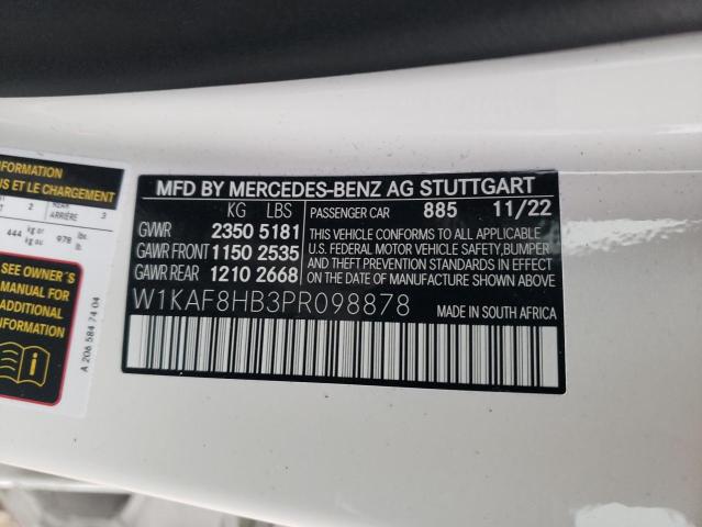 W1KAF8HB3PR098878 - 2023 MERCEDES-BENZ C 43 AMG WHITE photo 13