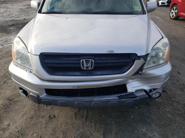 2HKYF18635H503385 - 2005 HONDA PILOT EXL SILVER photo 11