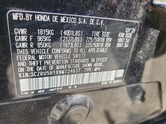 3CZRU5H1XNM724637 - 2022 HONDA HR-V SPORT 黑色 照片 14