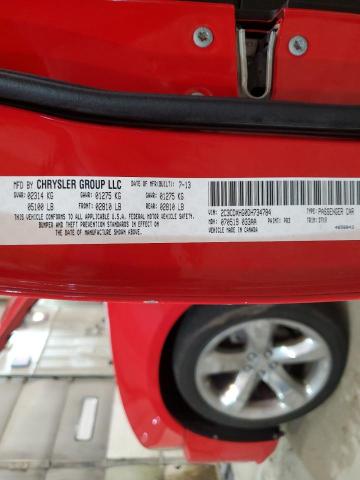 2C3CDXHG0DH734784 - 2013 DODGE CHARGER SXT RED photo 12