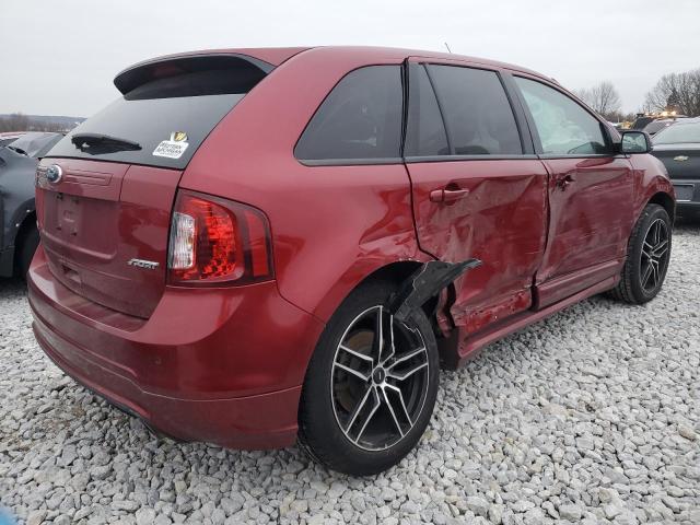 2FMDK3AK5DBB86244 - 2013 FORD EDGE SPORT RED photo 3