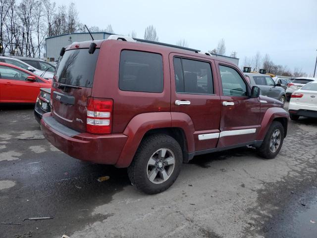 1J8GN28K08W285642 - 2008 JEEP LIBERTY SPORT BURGUNDY photo 3