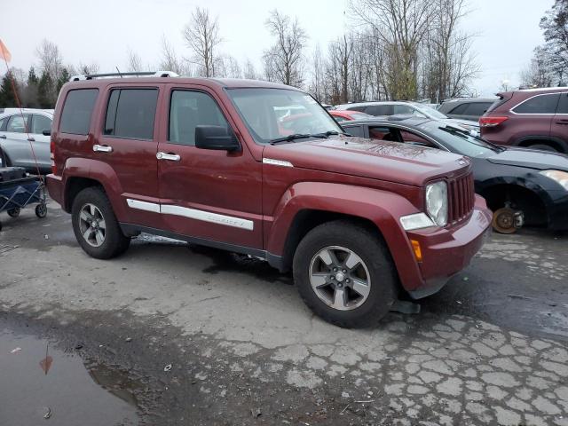 1J8GN28K08W285642 - 2008 JEEP LIBERTY SPORT BURGUNDY photo 4