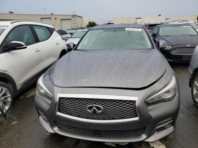 JN1BV7AP6EM677491 - 2014 INFINITI Q50 BASE GRAY photo 5