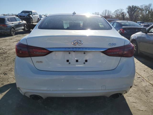 JN1EV7AR0JM443422 - 2018 INFINITI Q50 LUXE WHITE photo 6