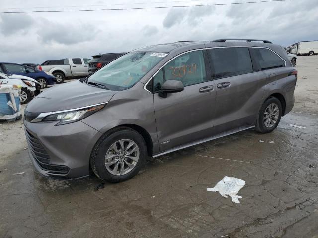 5TDKRKEC9MS061301 - 2021 TOYOTA SIENNA LE CHARCOAL photo 1
