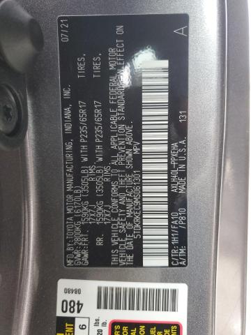 5TDKRKEC9MS061301 - 2021 TOYOTA SIENNA LE CHARCOAL photo 13