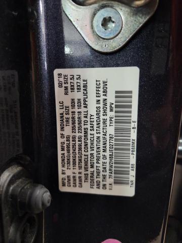 7FARW2H88JE027787 - 2018 HONDA CR-V EXL CHARCOAL photo 14