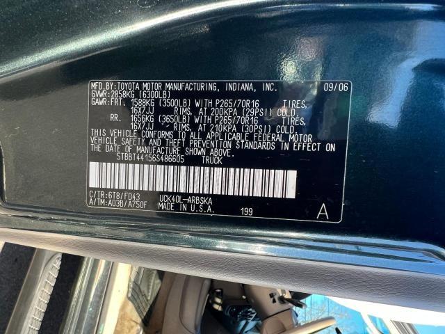 5TBBT44156S486605 - 2006 TOYOTA TUNDRA ACCESS CAB SR5 GREEN photo 10