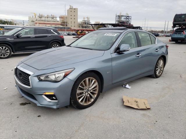 JN1EV7AP5KM514615 - 2019 INFINITI Q50 LUXE BLUE photo 1