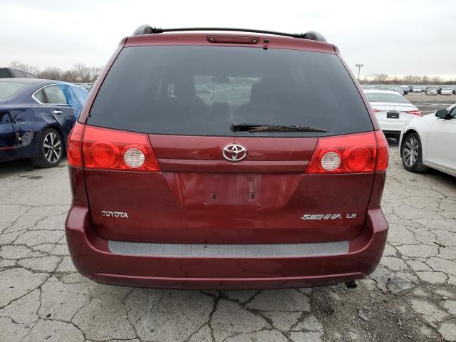 5TDZK23CX9S256496 - 2009 TOYOTA SIENNA CE MAROON photo 6