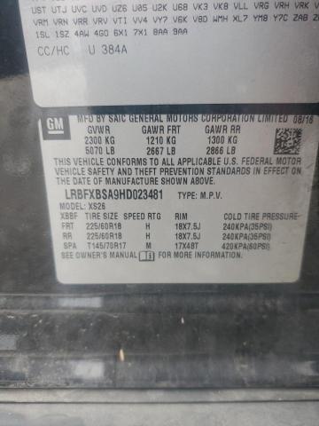 LRBFXBSA9HD023481 - 2017 BUICK ENVISION ESSENCE BLACK photo 13