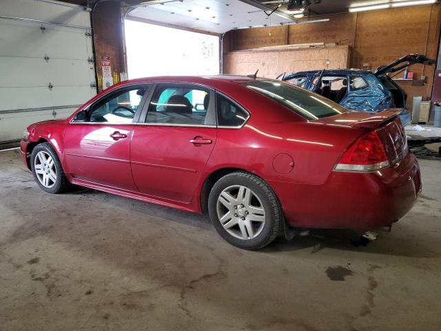 2G1WB5E35D1147390 - 2013 CHEVROLET IMPALA LT MAROON photo 2