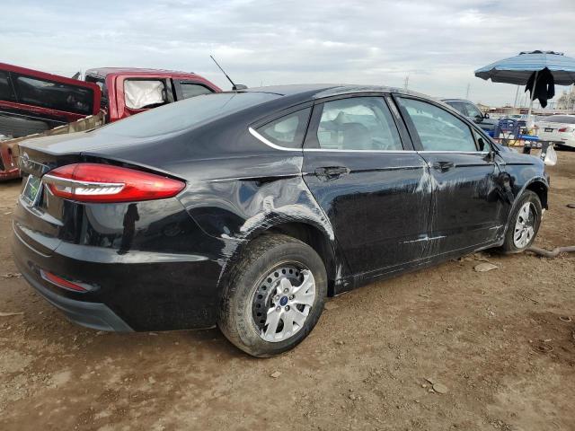 3FA6P0G77KR146090 - 2019 FORD FUSION S BLACK photo 3