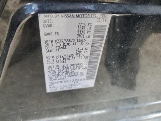 5N1AR2MN4EC727459 - 2014 NISSAN PATHFINDER S BLACK photo 13