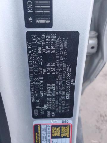 KNDCB3LC8L5361059 - 2020 KIA NIRO LX SILVER photo 12