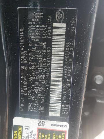 4T1T11AK9PU815263 - 2023 TOYOTA CAMRY SE NIGHT SHADE BLACK photo 12