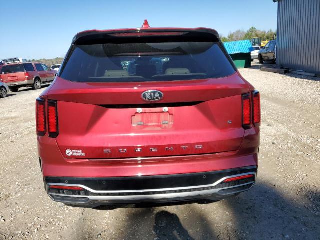 5XYRL4LC7MG071384 - 2021 KIA SORENTO S RED photo 6