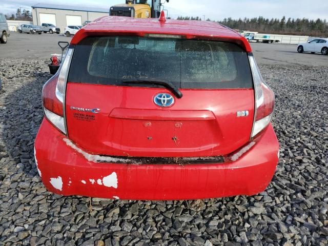 JTDKDTB31G1128080 - 2016 TOYOTA PRIUS C RED photo 6