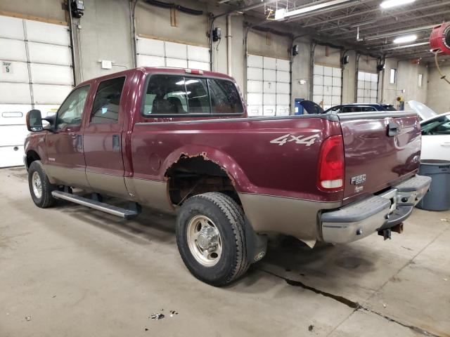 1FTSW31P84EC83373 - 2004 FORD F350 SRW SUPER DUTY MAROON photo 2