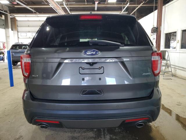 1FM5K8D82HGC75995 - 2017 FORD EXPLORER XLT GRAY photo 6