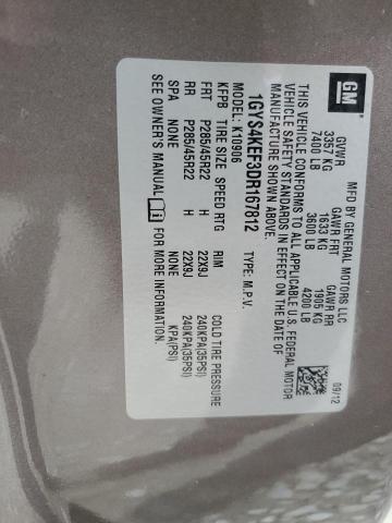 1GYS4KEF3DR167812 - 2013 CADILLAC ESCALADE ESV PLATINUM Сұр фото 13