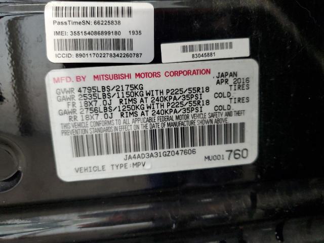 JA4AD3A31GZ047606 - 2016 MITSUBISHI OUTLANDER SE BLACK photo 14