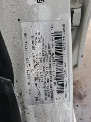 JM1BL1L46C1685978 - 2012 MAZDA SPEED 3 WHITE photo 12