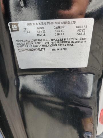 2G1WB57N091218775 - 2009 CHEVROLET IMPALA LS BLACK photo 13