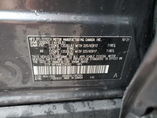 2T3F1RFV4MC239262 - 2021 TOYOTA RAV4 LE GRAY photo 13