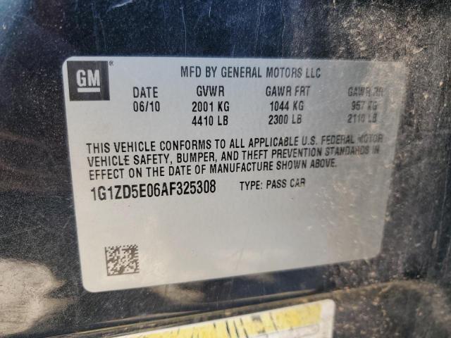 1G1ZD5E06AF325308 - 2010 CHEVROLET MALIBU 2LT BLACK photo 12