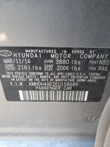 KMHDH4AE2EU158489 - 2014 HYUNDAI ELANTRA SE SILVER photo 12