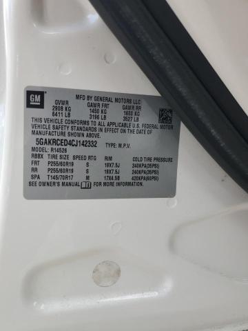 5GAKRCED4CJ142332 - 2012 BUICK ENCLAVE WHITE photo 13