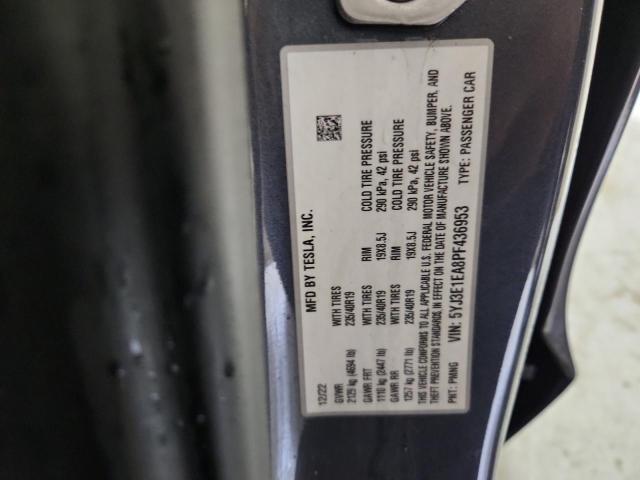 5YJ3E1EA8PF436953 - 2023 TESLA MODEL 3 石墨色 照片 12