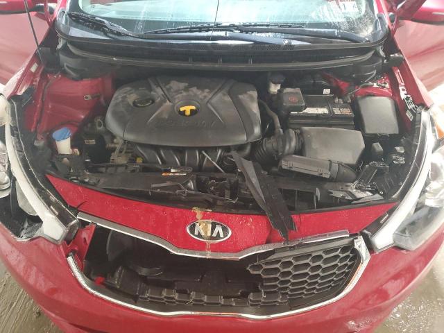 KNAFX4A66F5415106 - 2015 KIA FORTE LX RED photo 11