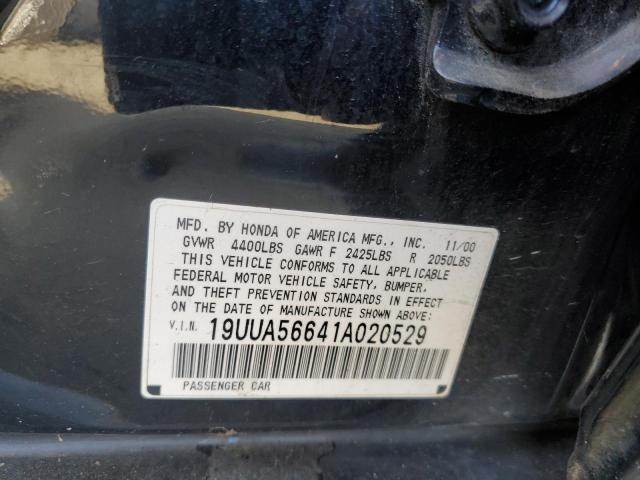 19UUA56641A020529 - 2001 ACURA 3.2TL BLACK photo 12