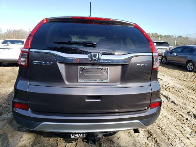 2HKRM4H57GH611370 - 2016 HONDA CR-V EX GRAY photo 6