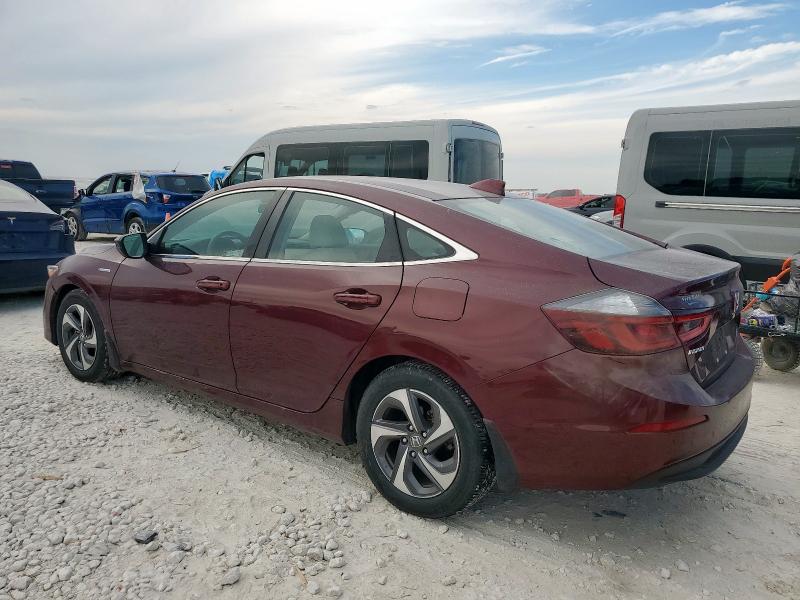 19XZE4F50KE018043 - 2019 HONDA INSIGHT EX MAROON photo 2
